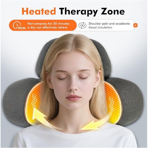 Adjustable Heating Massage Neck Pillow with Memory Foam