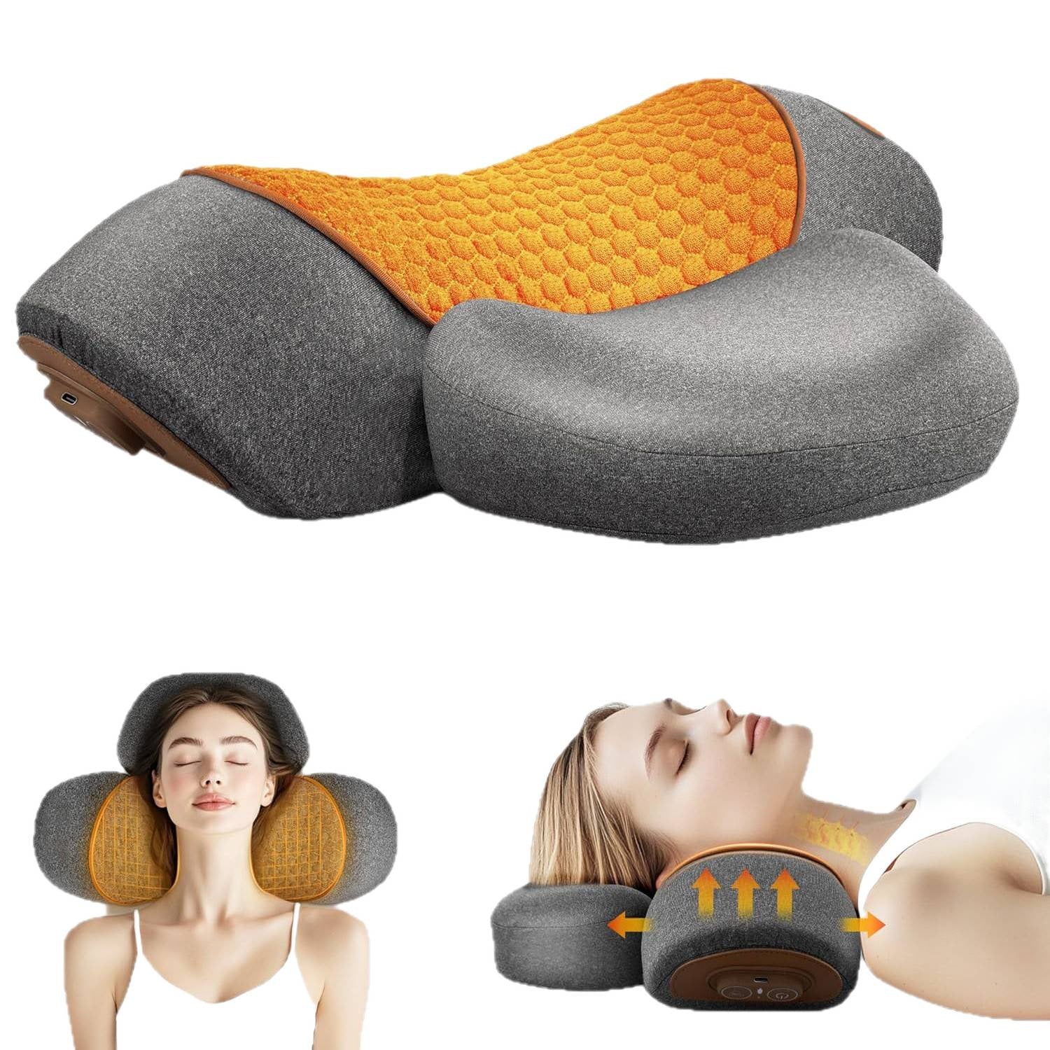 Adjustable Heating Massage Neck Pillow with Memory Foam