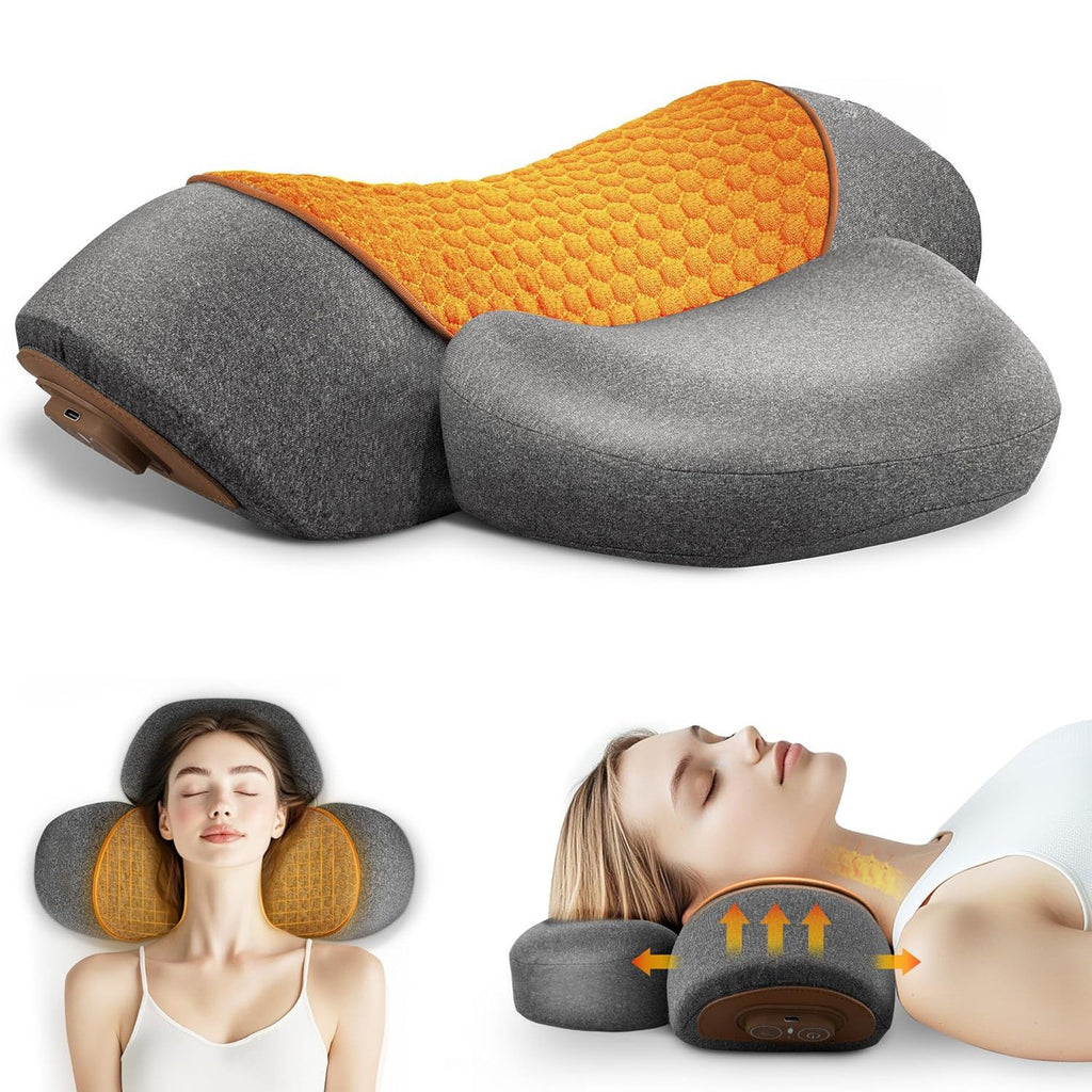 Adjustable Heating Massage Neck Pillow with Memory Foam