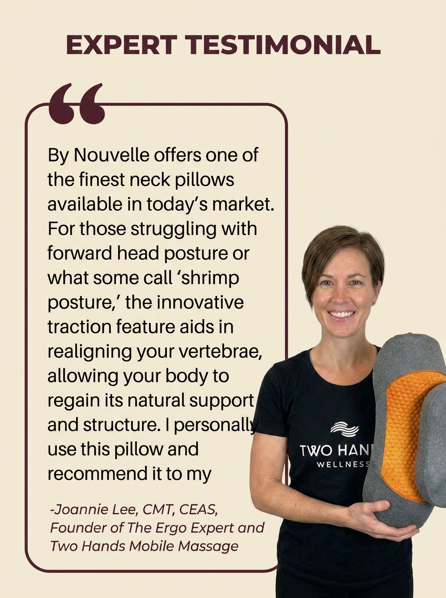 Expert testimonial for the RelaxPro Massaging Pillow